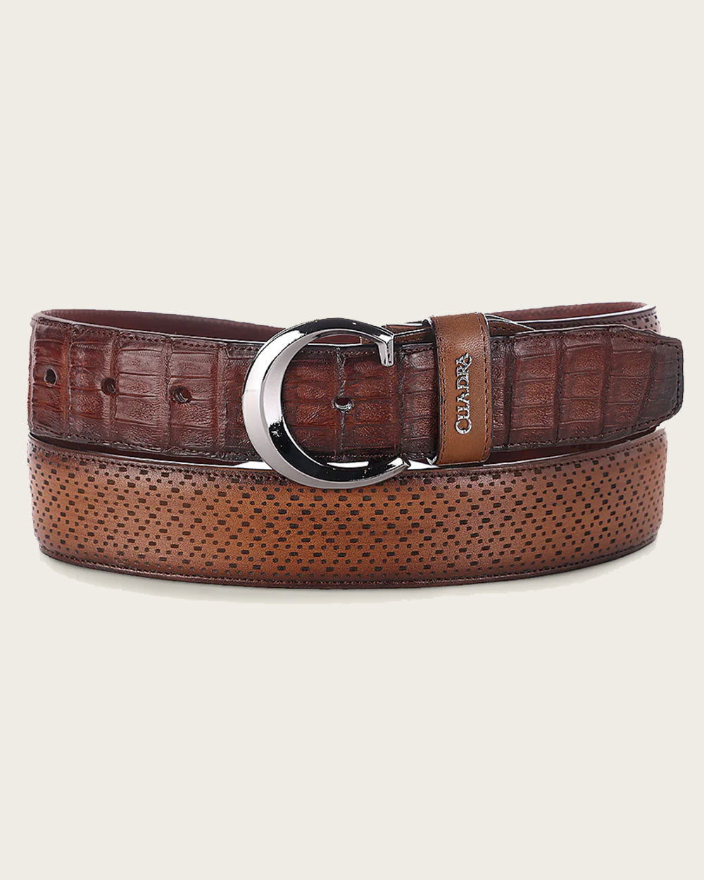 Cinturón alto exótico de caiman