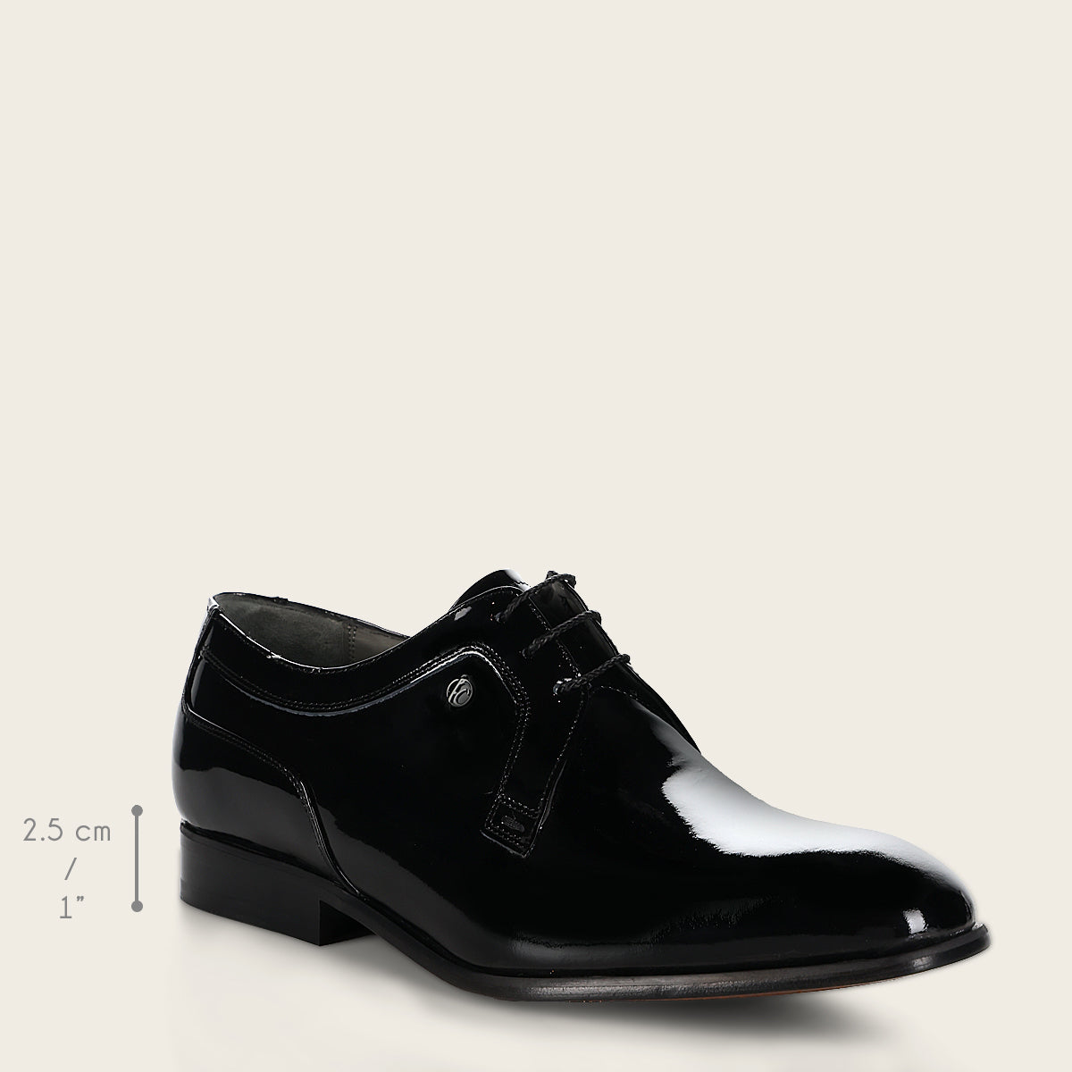 Calzado oxford para caballero en charol