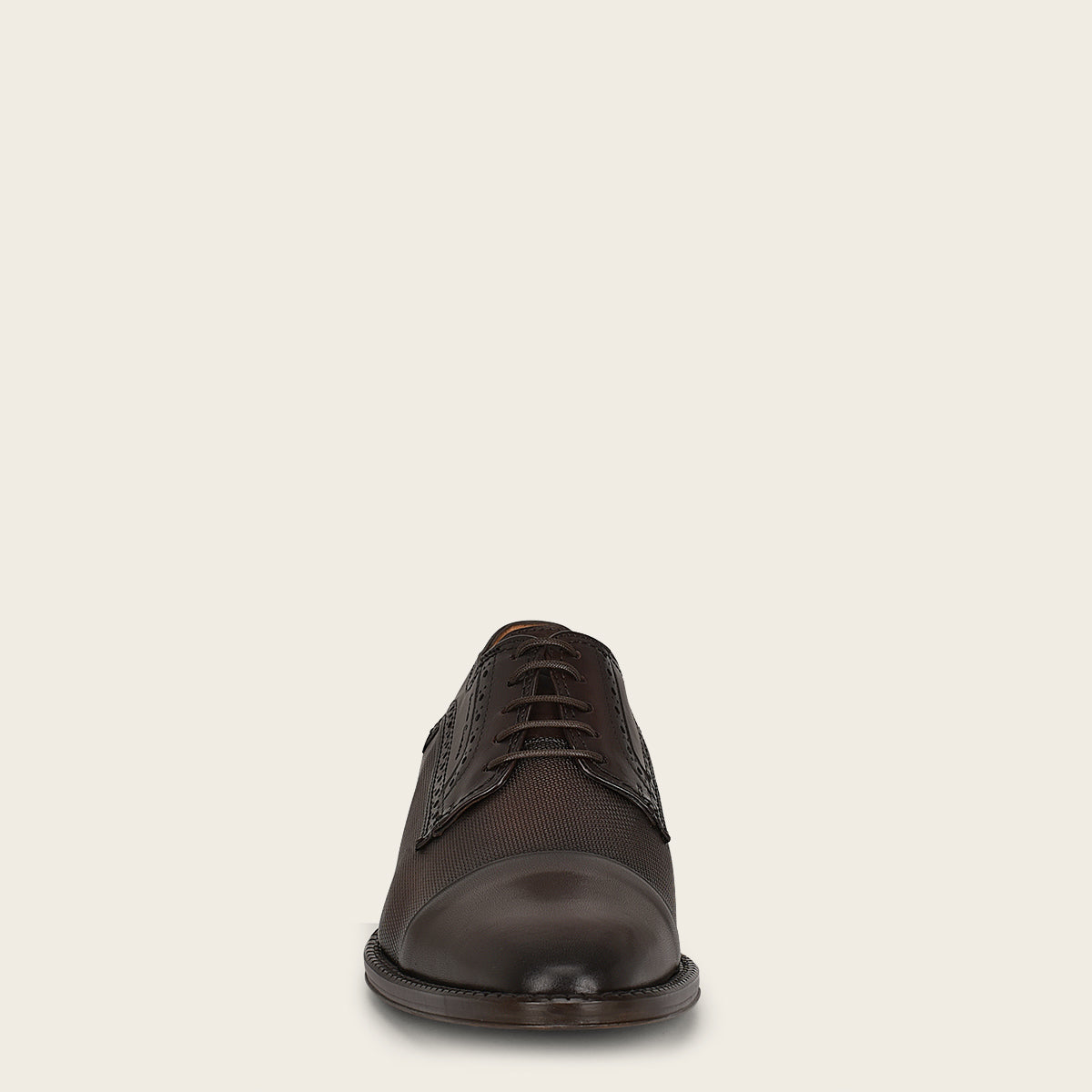 Calzado oxford para caballero en piel de becerro