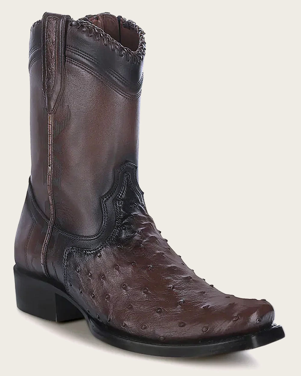 Bota exótica casual estilo western marrón oscuro