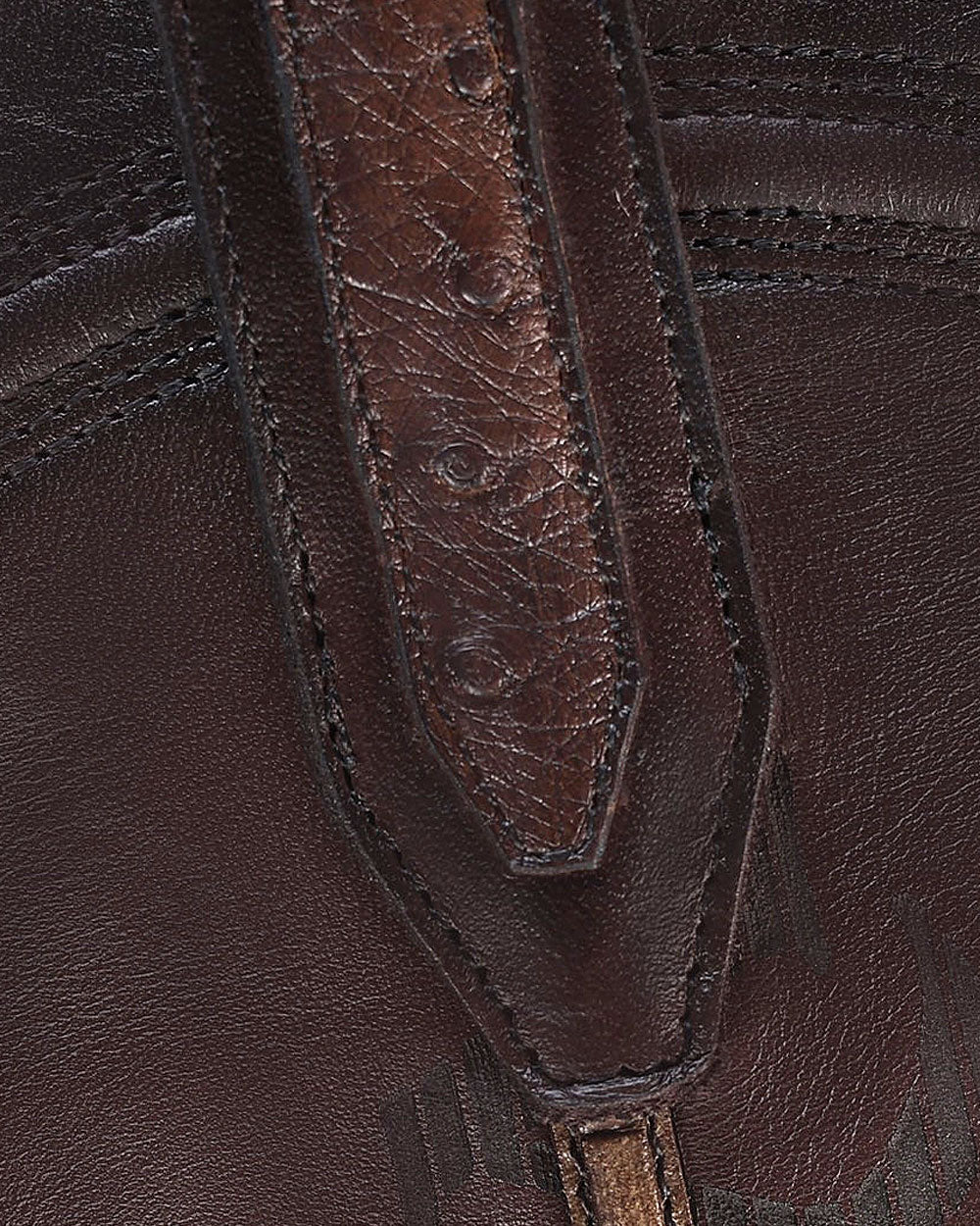 Bota exótica casual estilo western marrón oscuro