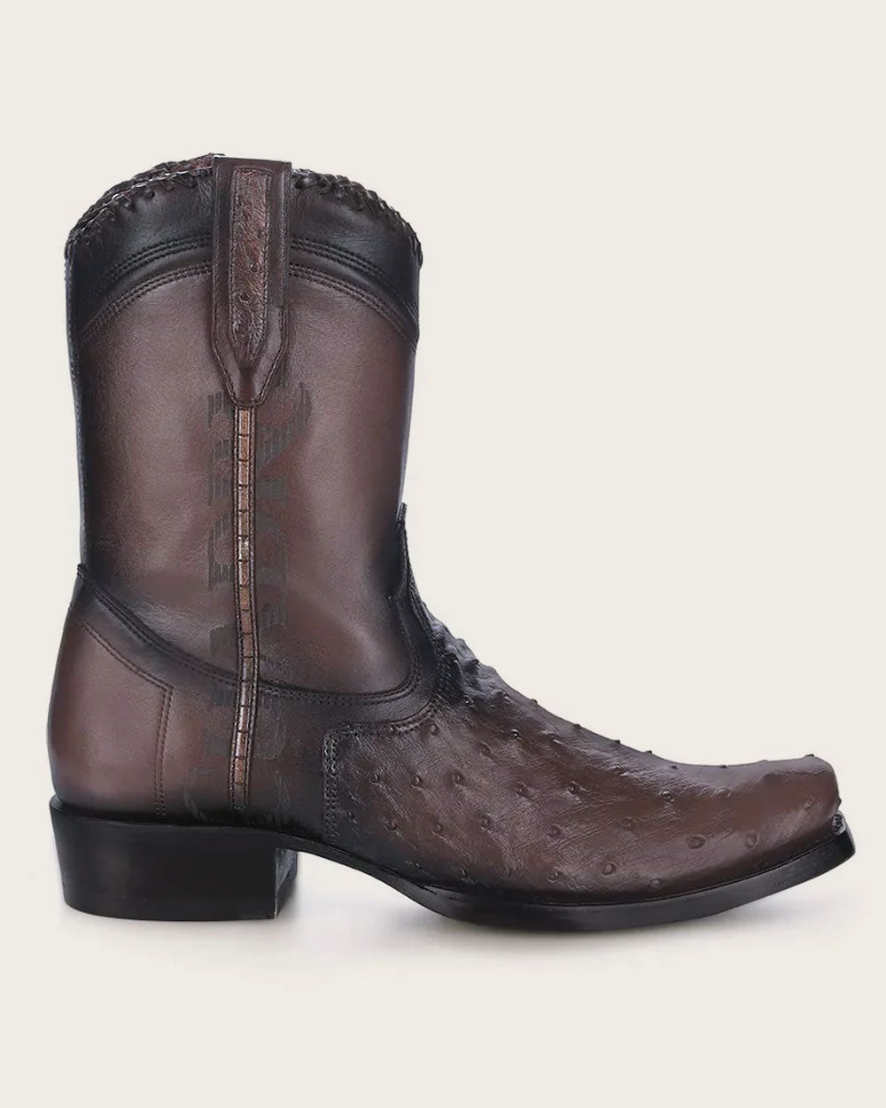 Bota exótica casual estilo western marrón oscuro