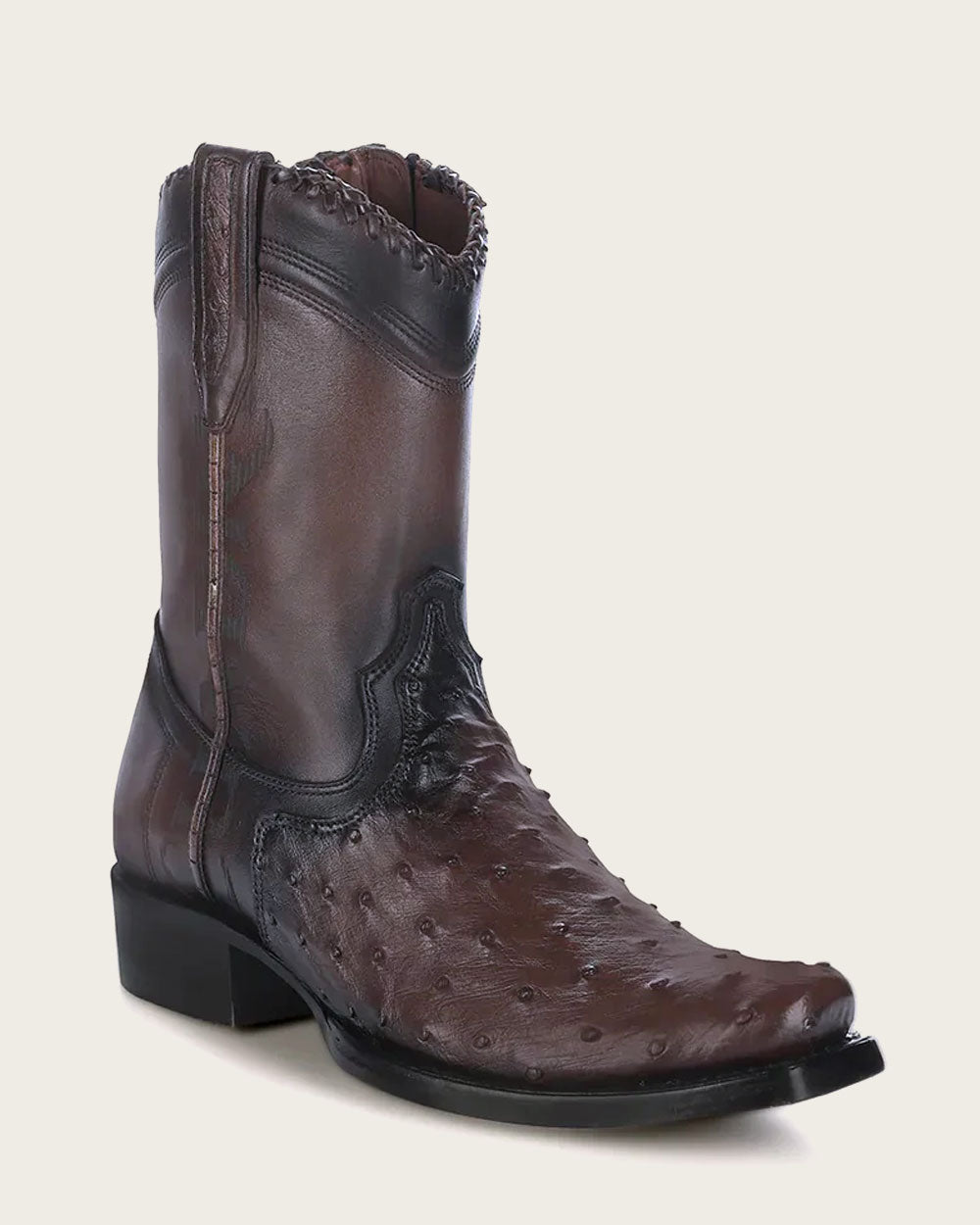 Bota exótica casual estilo western marrón oscuro