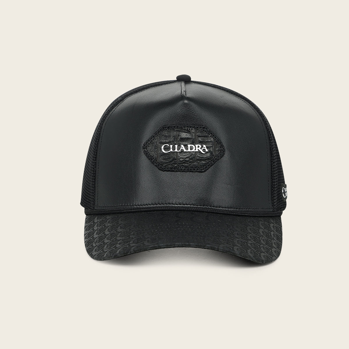 Gorra en piel genuina de fuscus