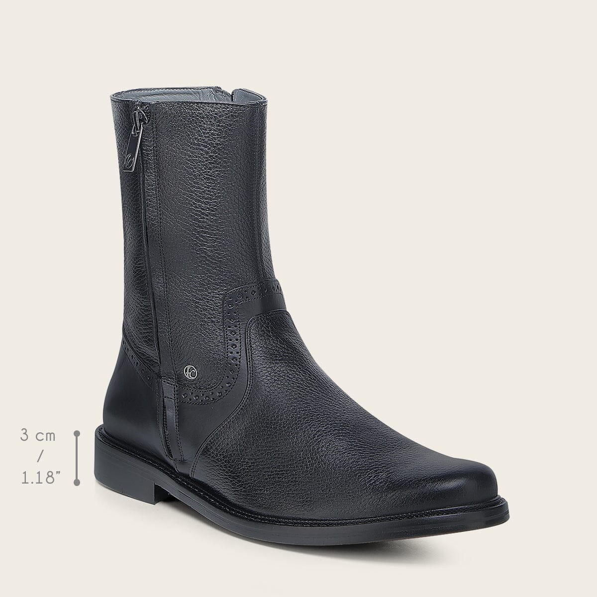 Bota de vestir en piel genuina de venado
