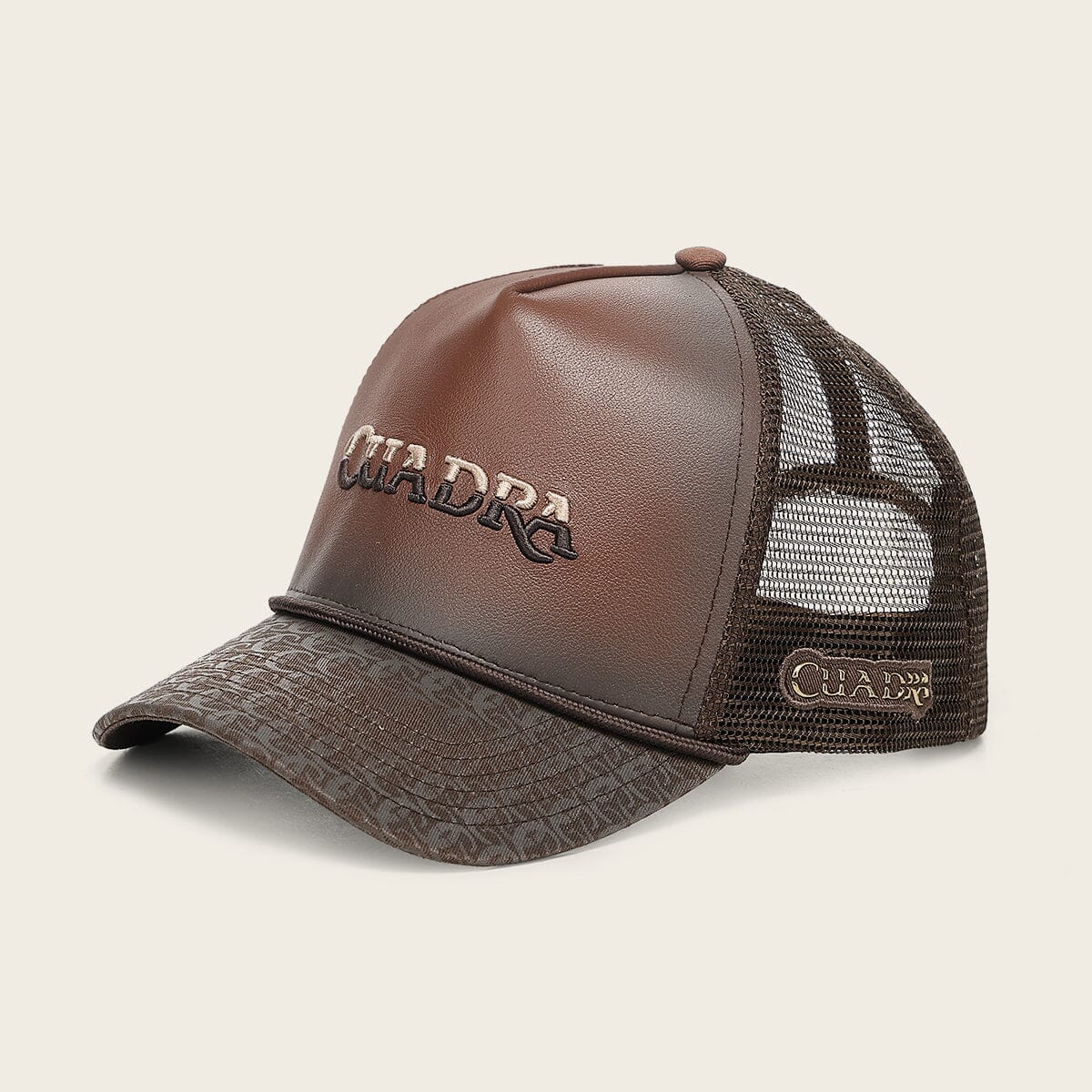 Gorra Cuadra en piel genuina