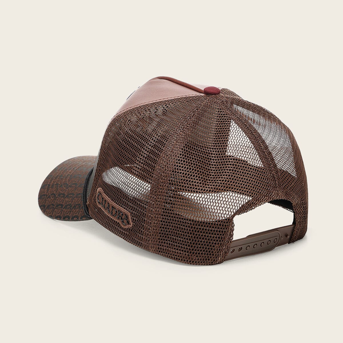 Gorra en piel genuina con diseño de caballo