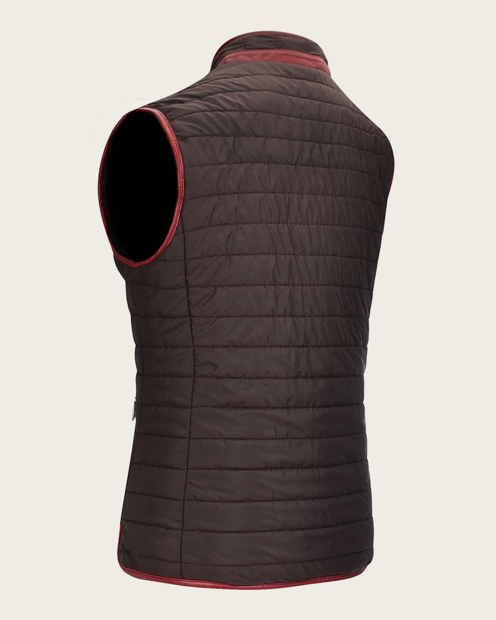 Chaleco bordado reversible de piel