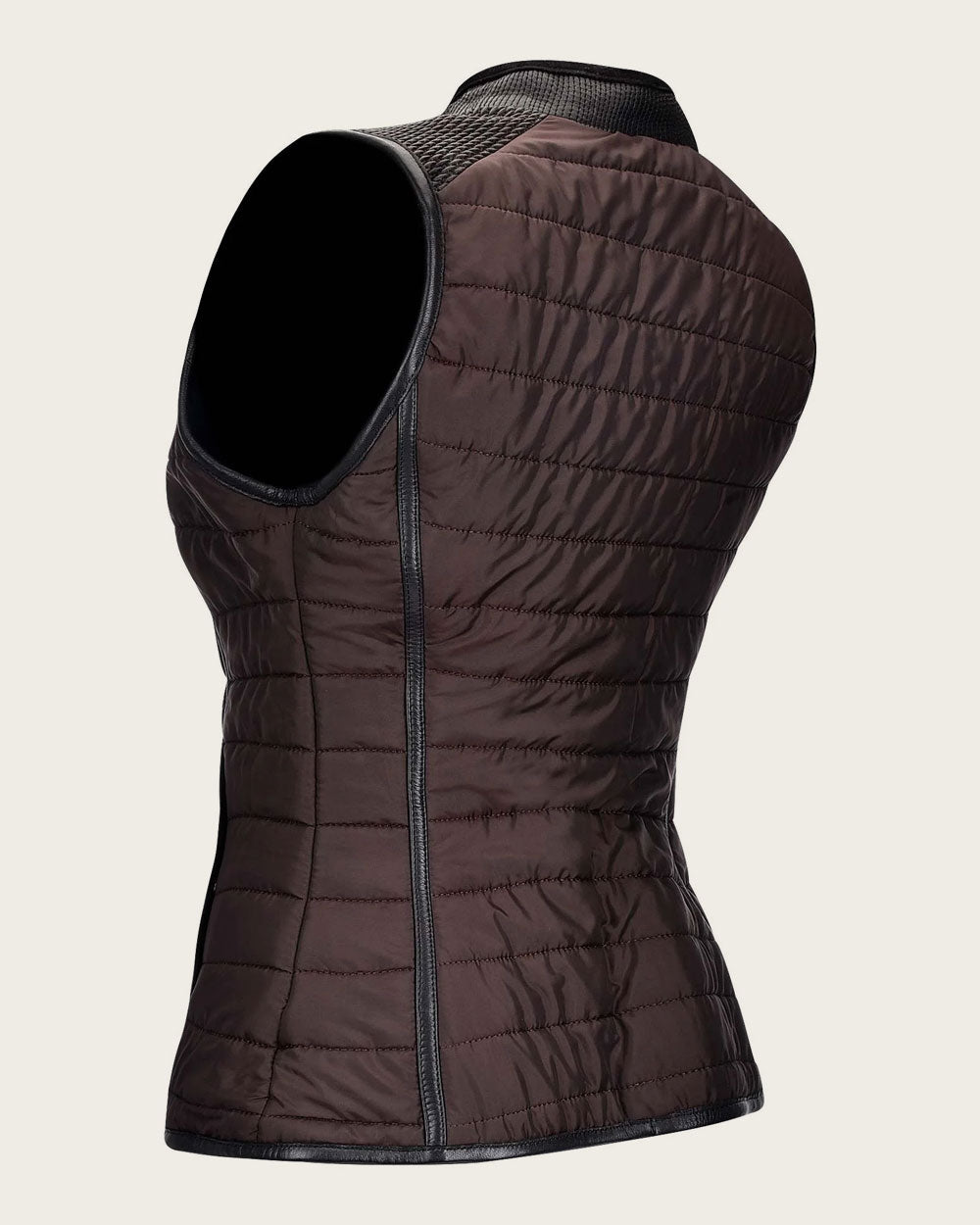 Chaleco de piel reversible color miel