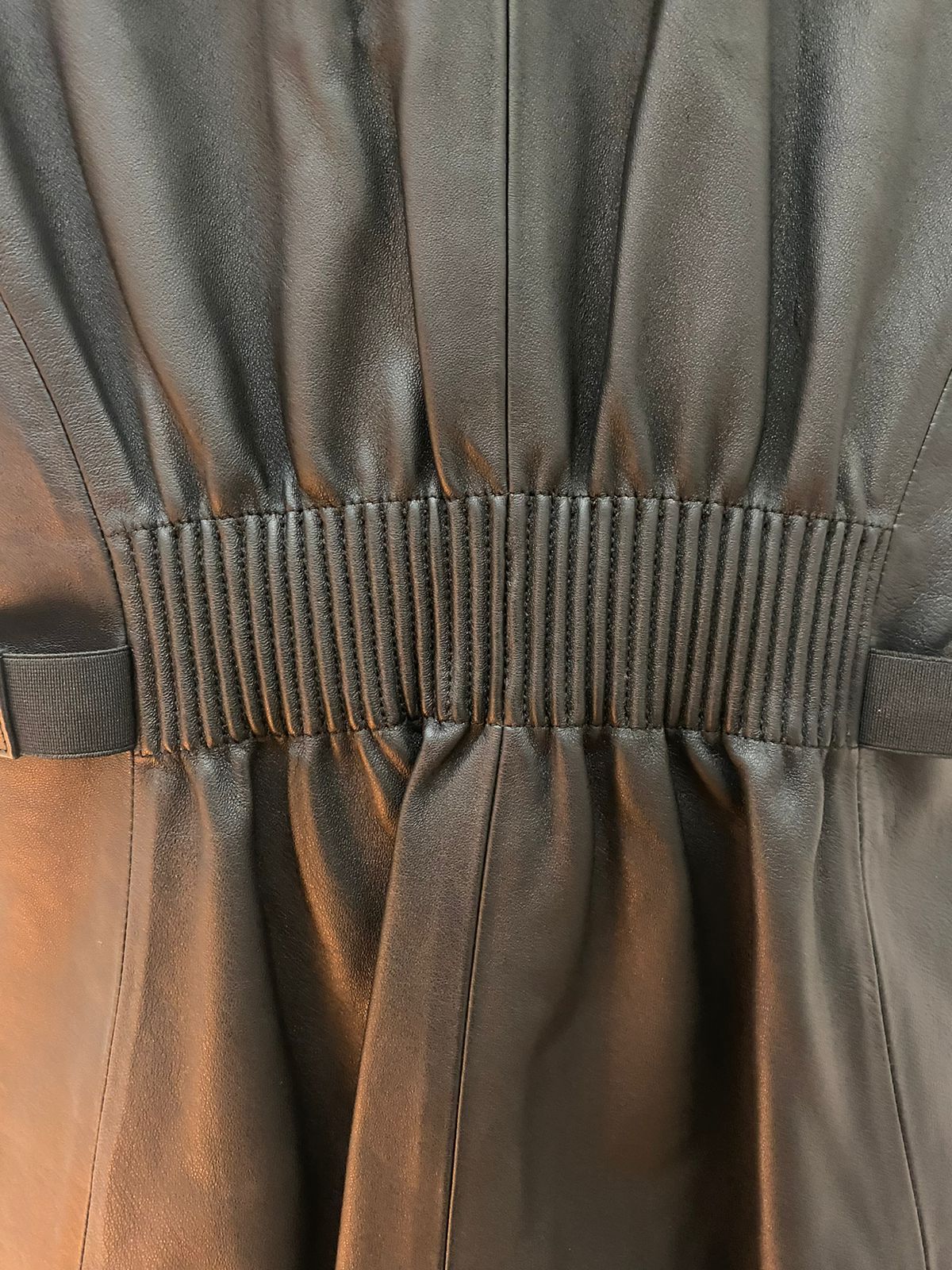Chaleco de cuero negro para mujer estilo western