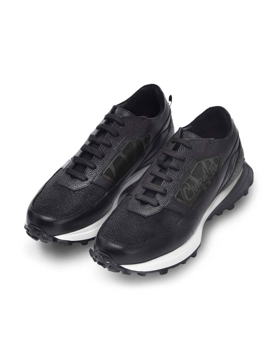 Tenis para caballero en piel genuina de mantarraya XL