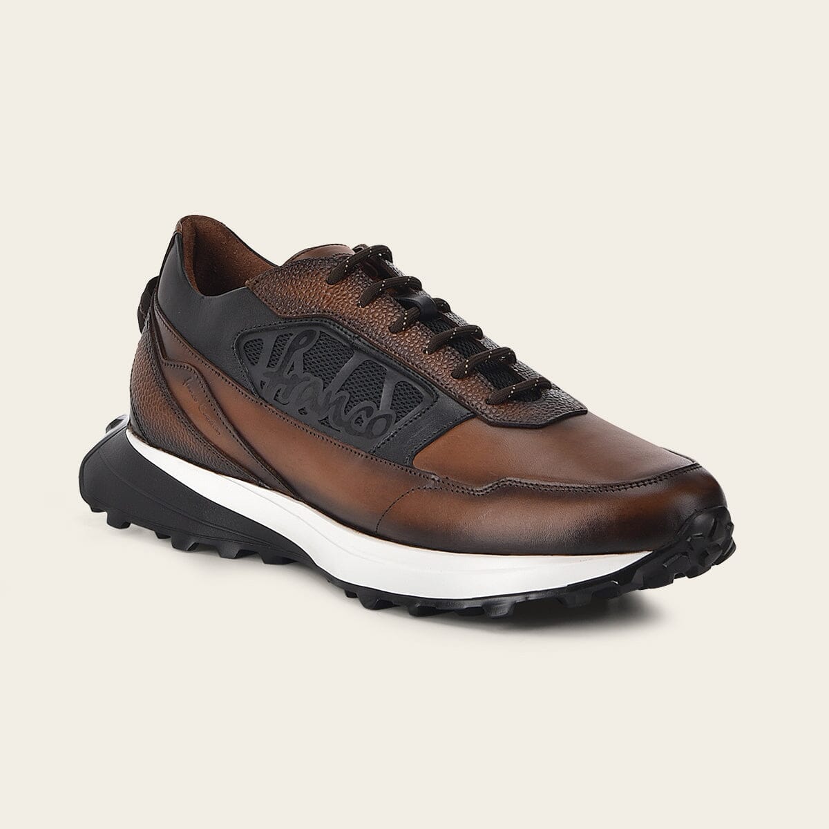 Tenis en piel genuina para caballero