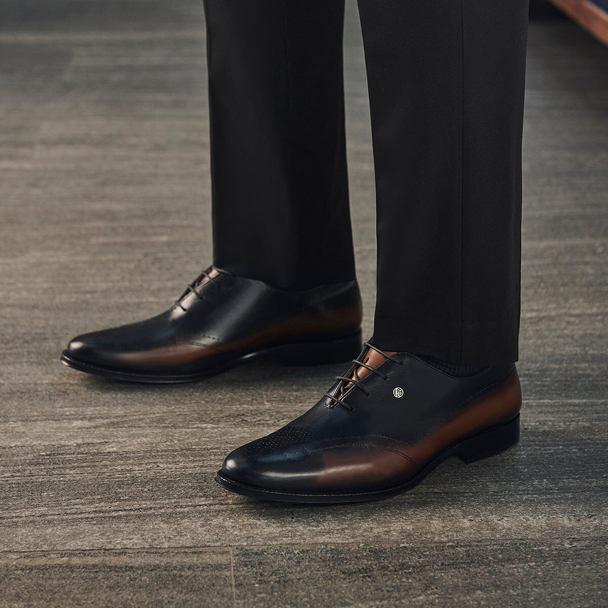 Zapato de vestir derby en piel genuina