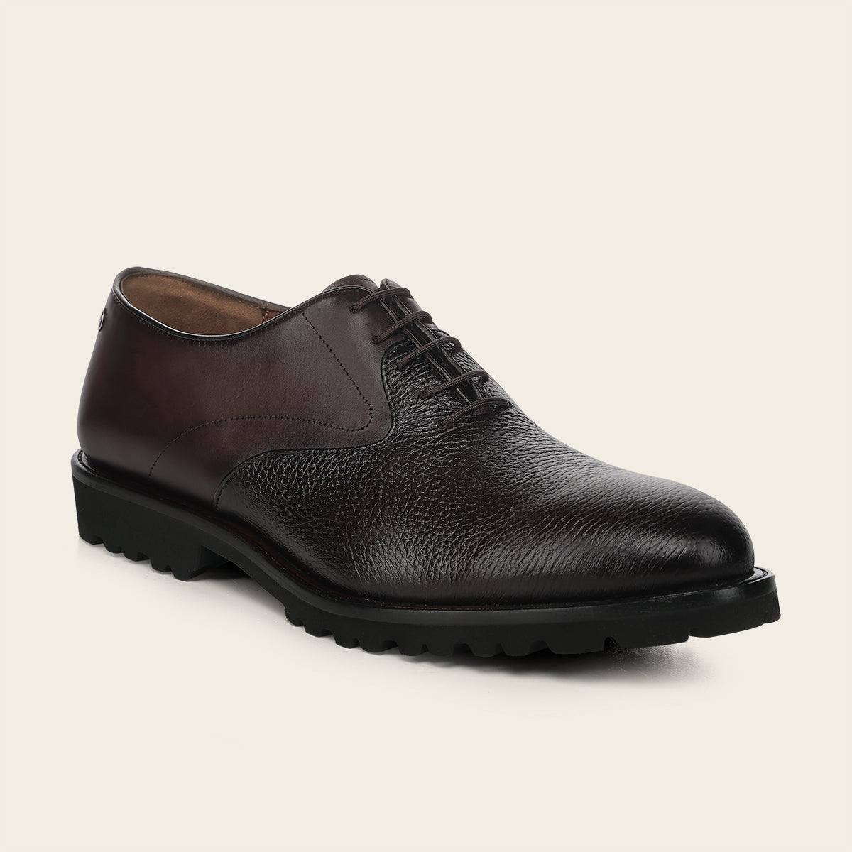 Zapato de vestir tipo Oxford en piel genuina de venado