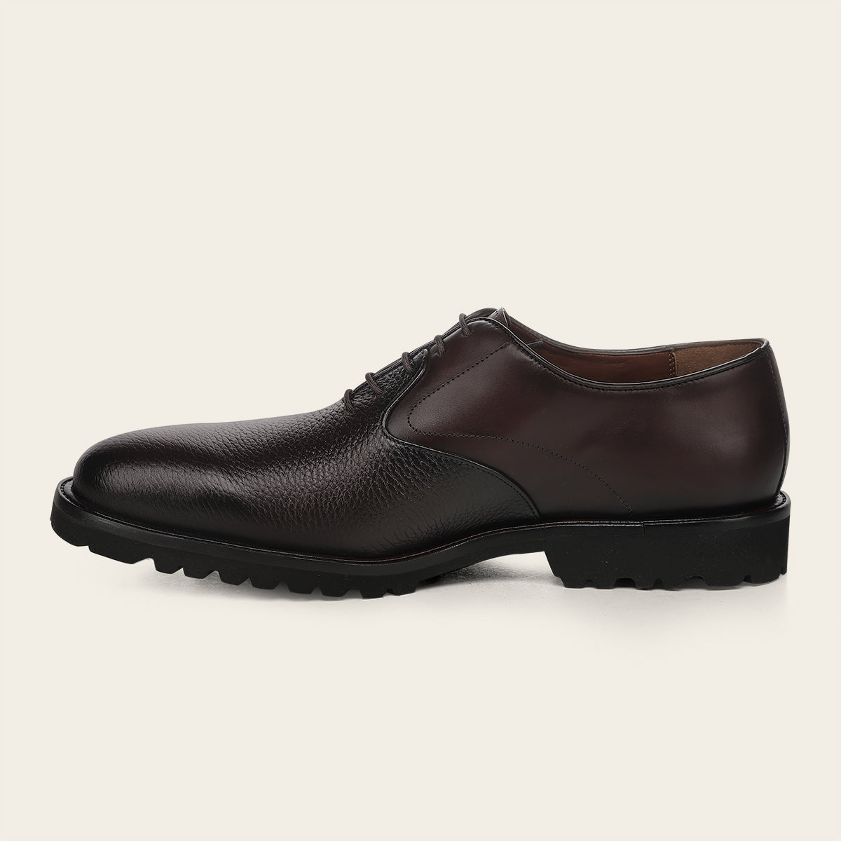 Zapato de vestir tipo Oxford en piel genuina de venado