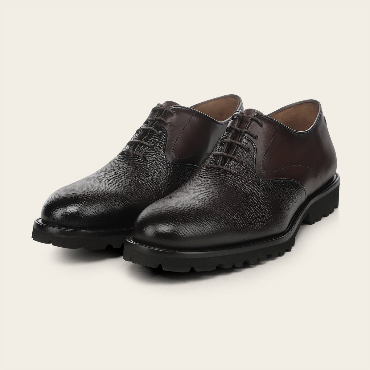 Zapato de vestir tipo Oxford en piel genuina de venado