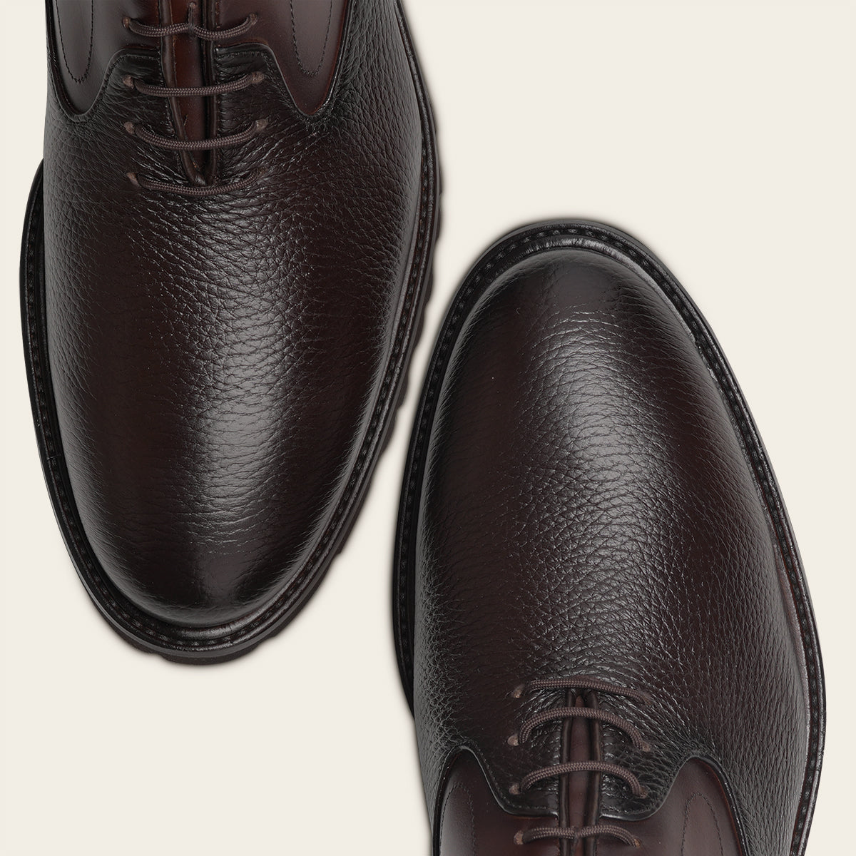 Zapato de vestir tipo Oxford en piel genuina de venado