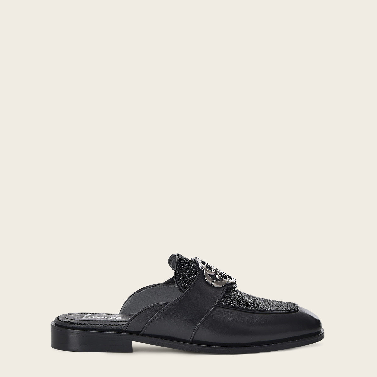 Mule slip on para dama en piel genuina de mantarraya