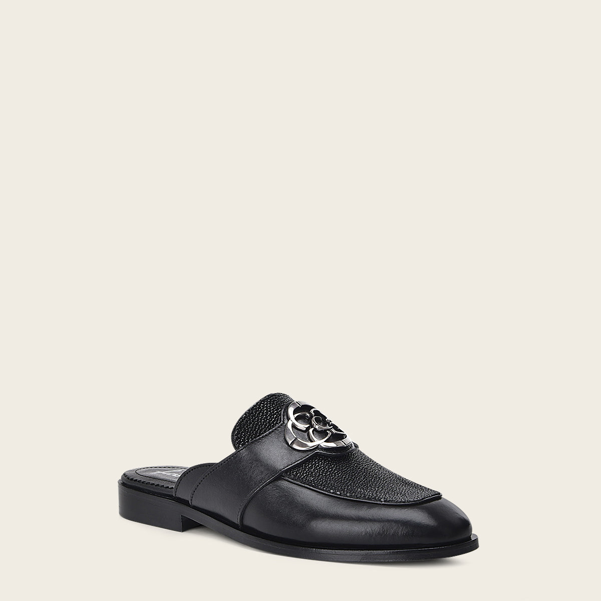 Mule slip on para dama en piel genuina de mantarraya