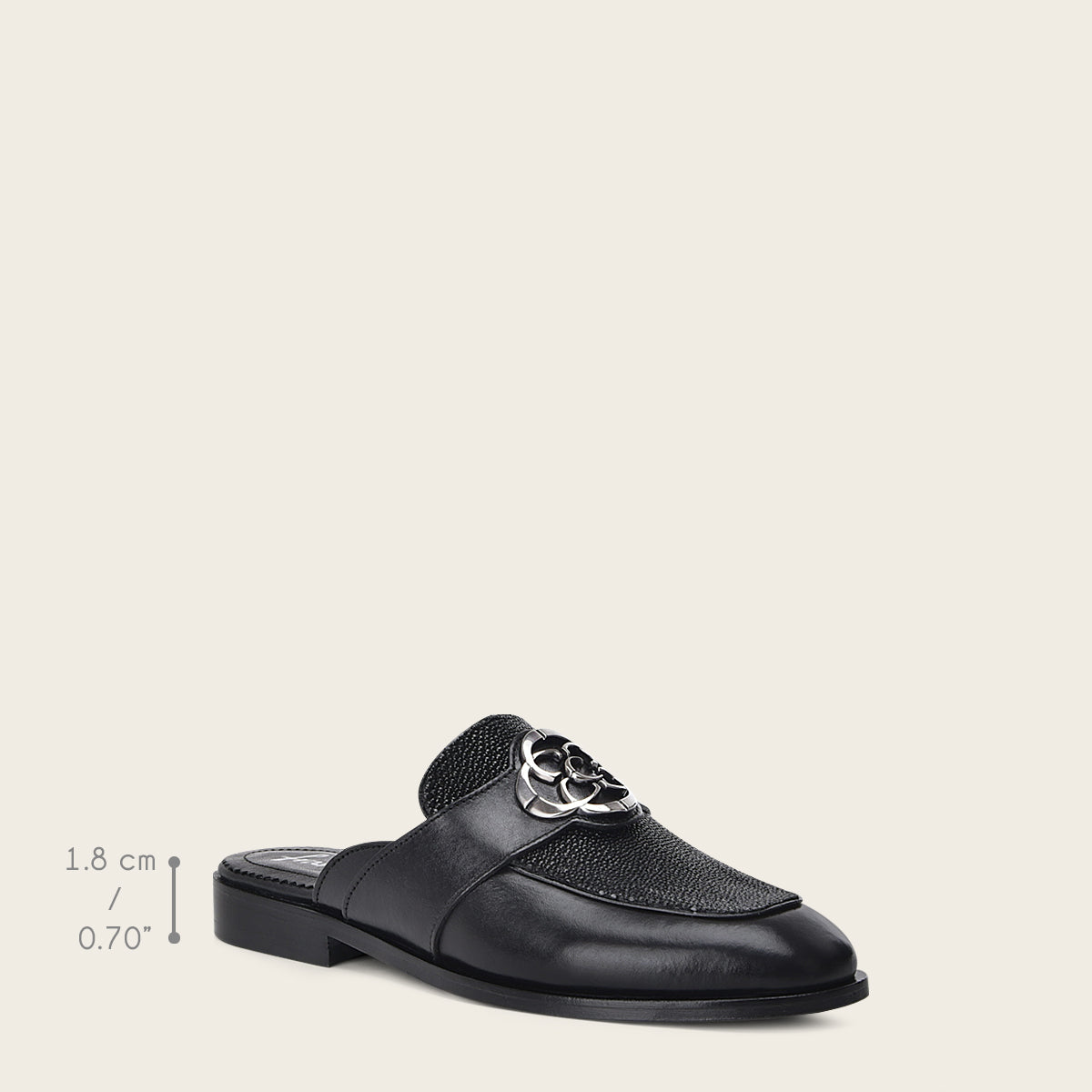 Mule slip on para dama en piel genuina de mantarraya