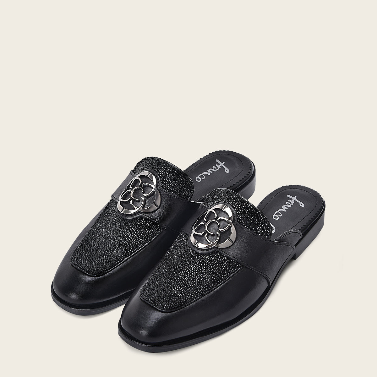 Mule slip on para dama en piel genuina de mantarraya