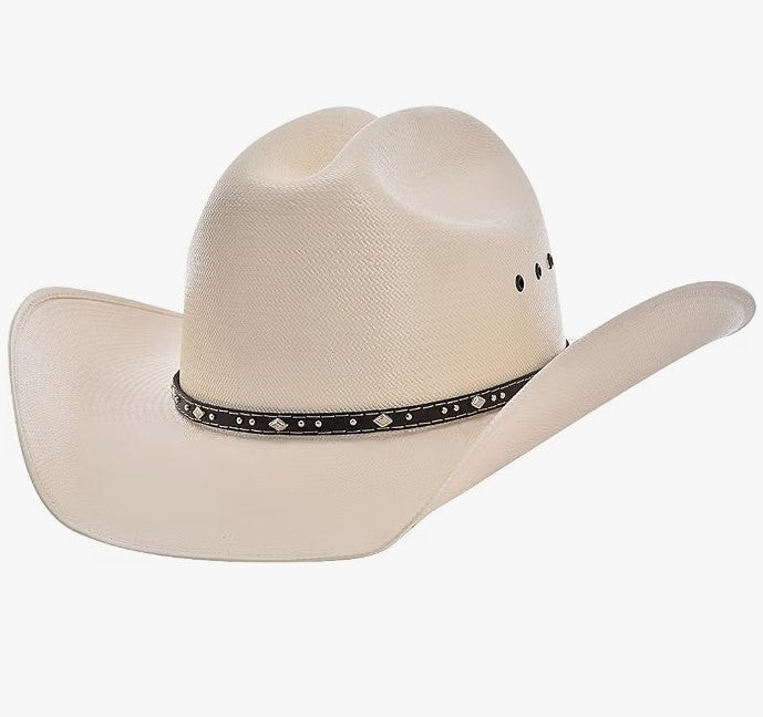 Sombrero Vaquero de Paja Shantung Beige