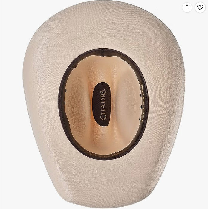 Sombrero Vaquero de Paja Shantung Beige