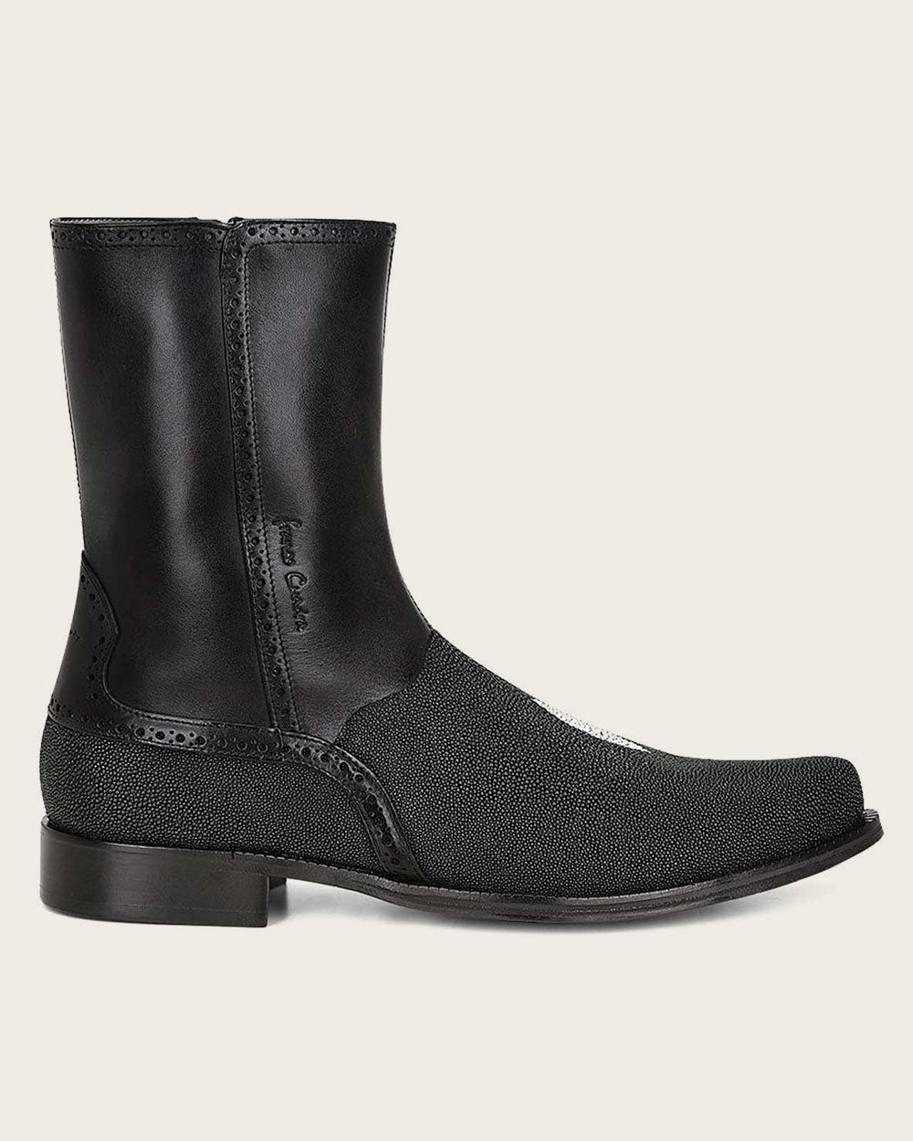 Botin de vestir en piel genuina de mantarraya para caballero