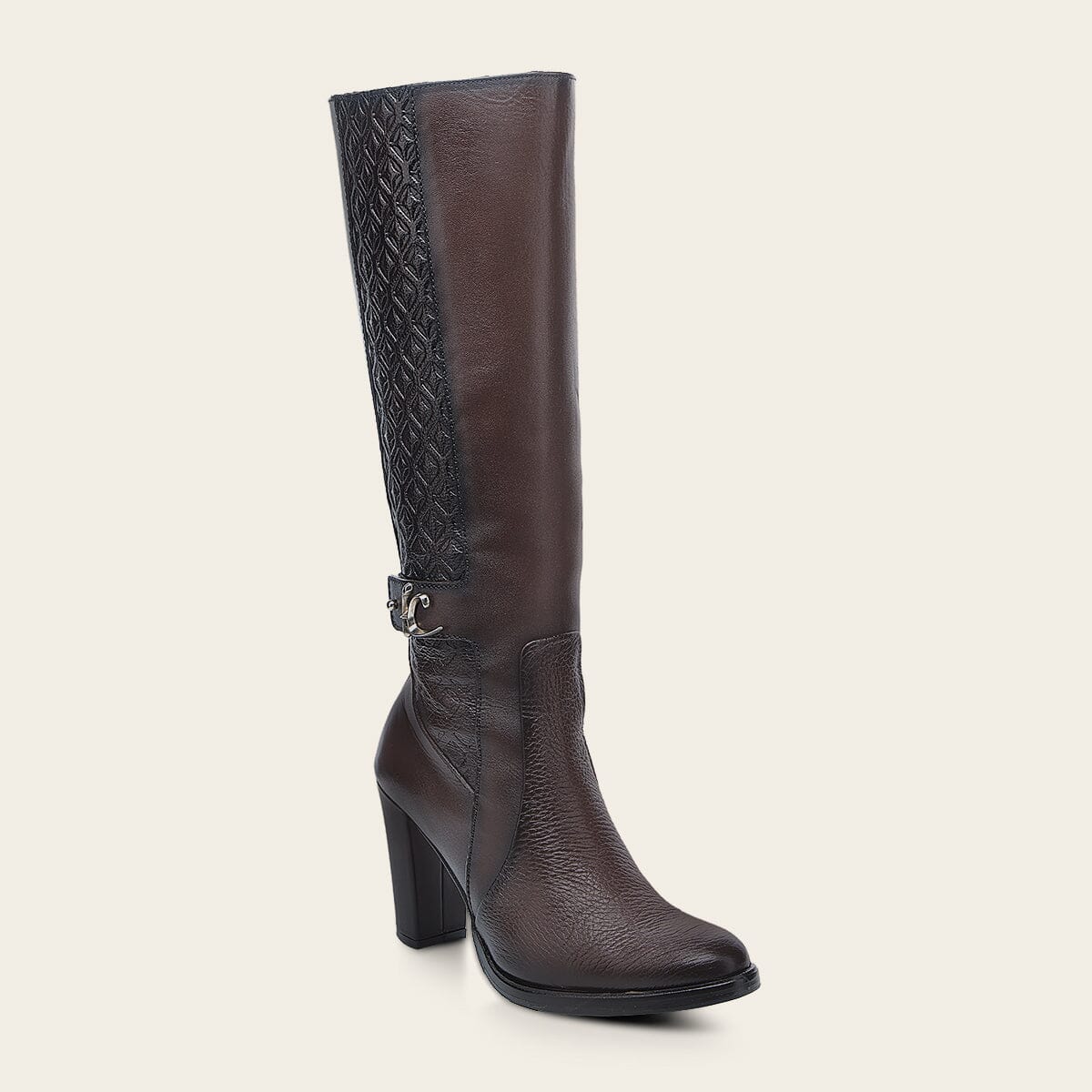 Bota de vestir en piel genuina de venado para dama