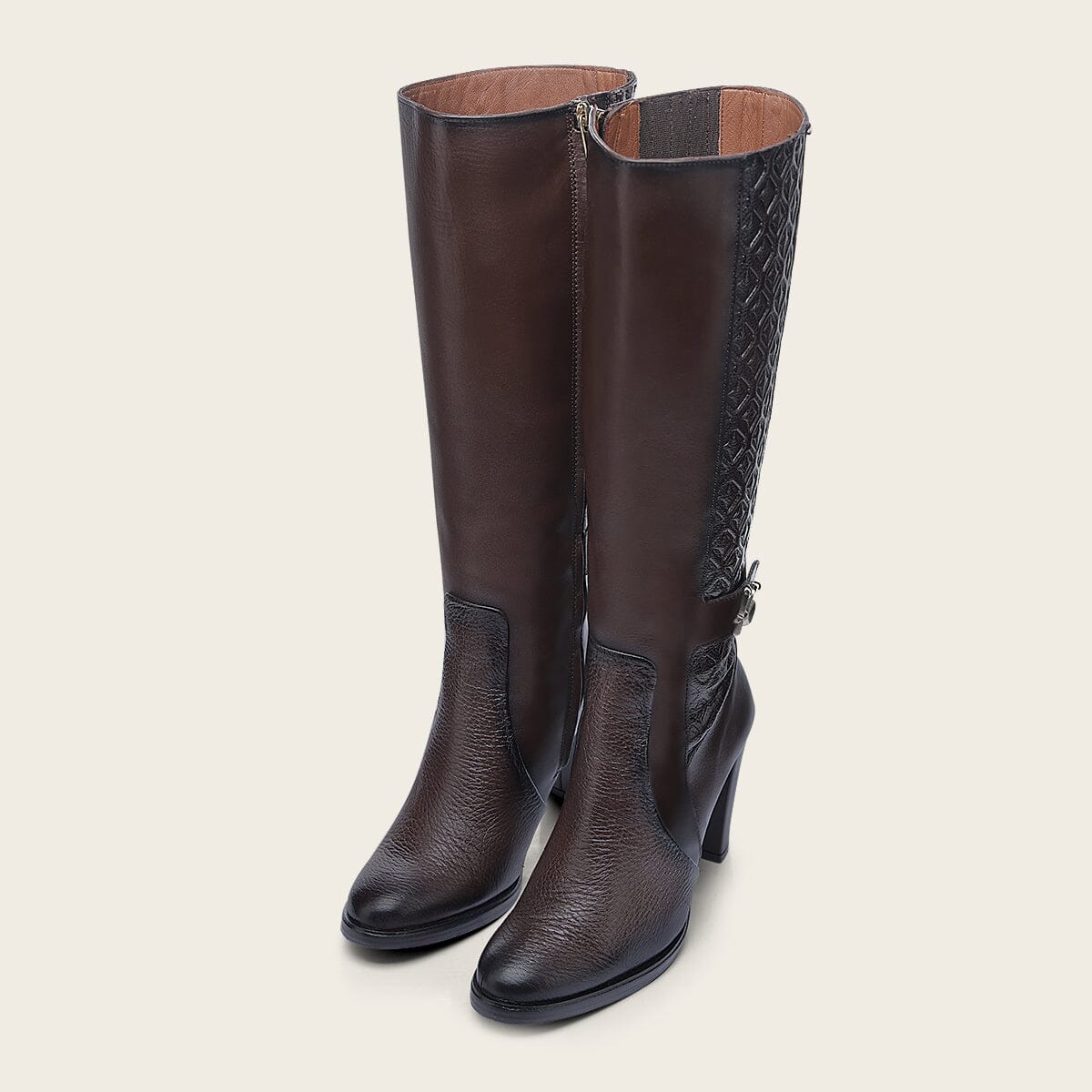 Bota de vestir en piel genuina de venado para dama