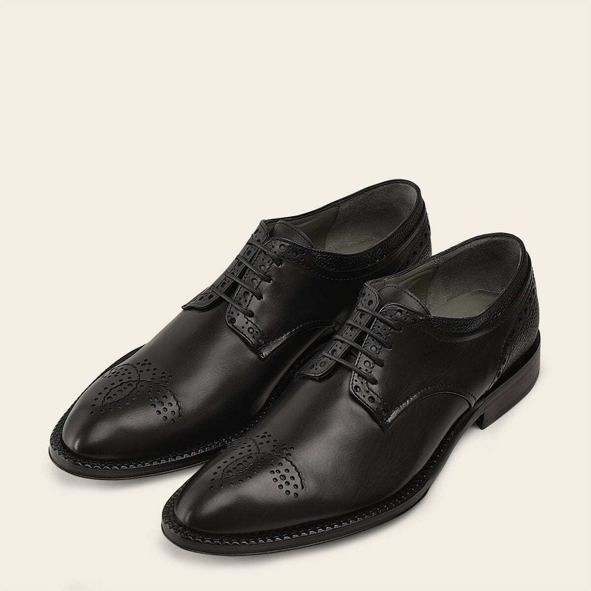 Zapato de vestir tipo derby en piel genuina de bovino