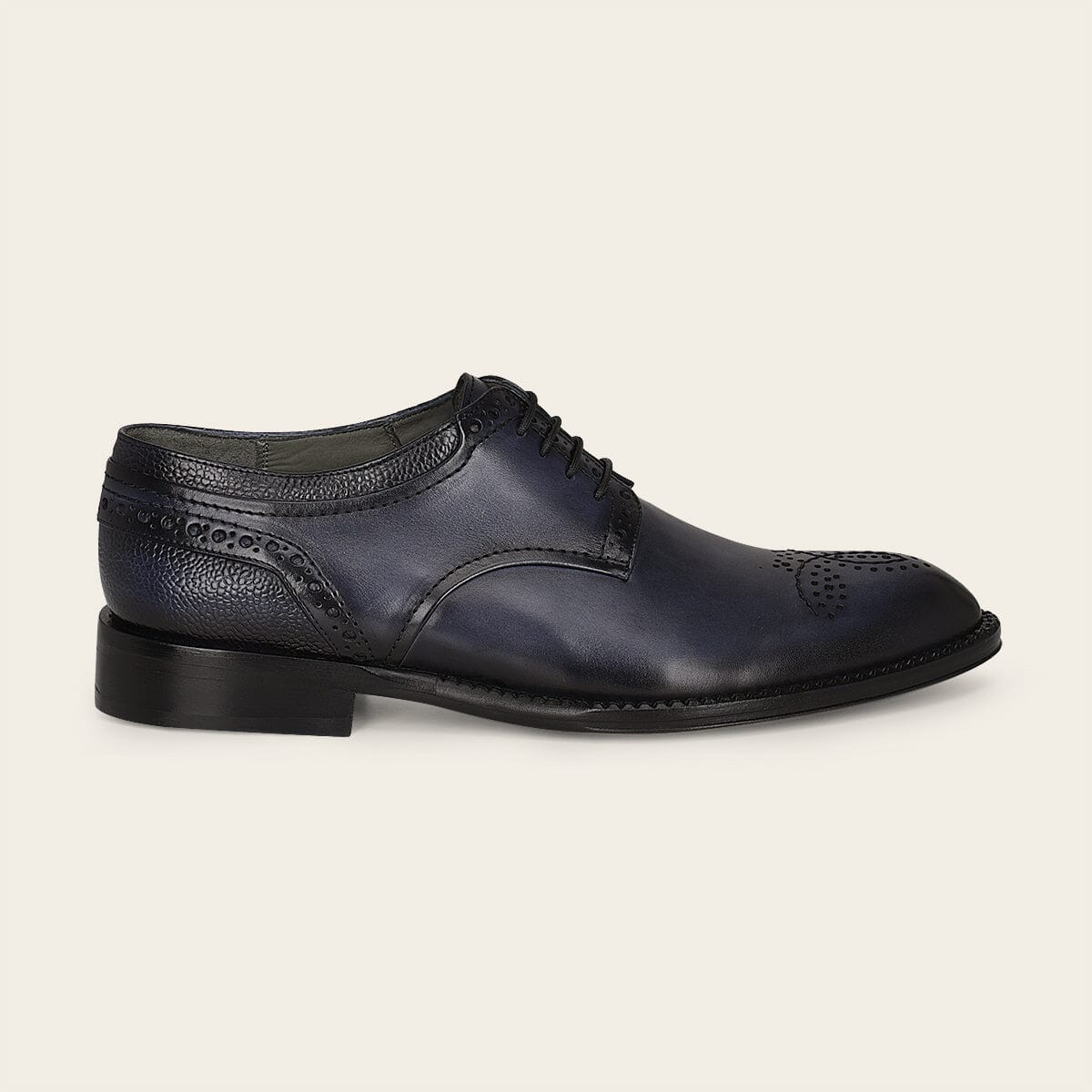 Zapato de vestir tipo derby en piel genuina de bovino
