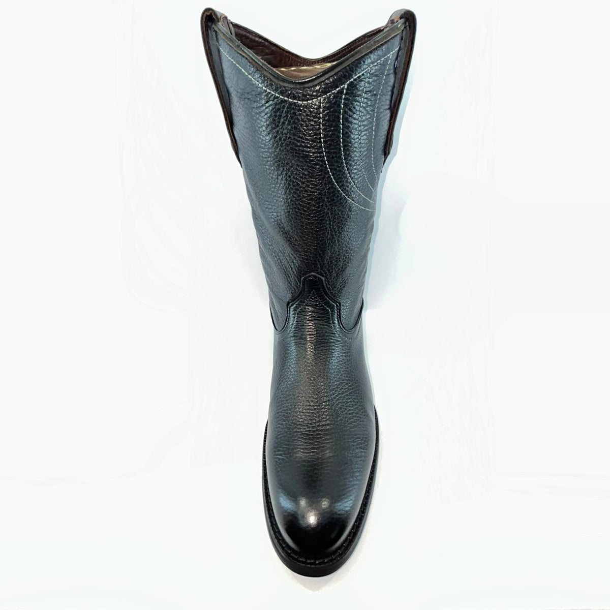 Bota roper en piel genuina de venado para caballero
