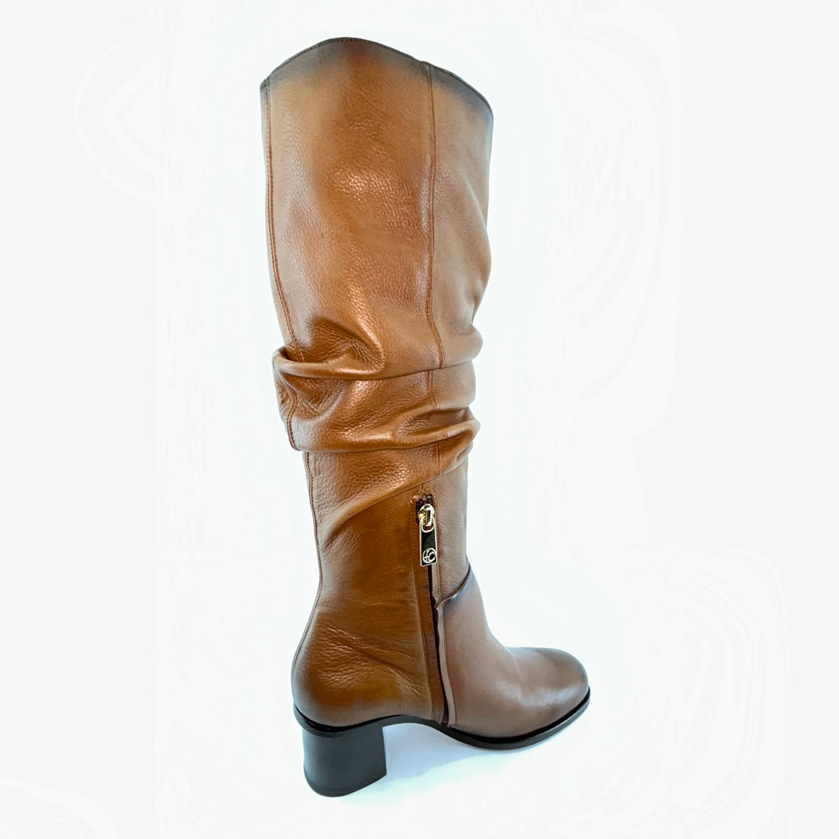 Bota alta de vestir en piel genuina de venado para dama