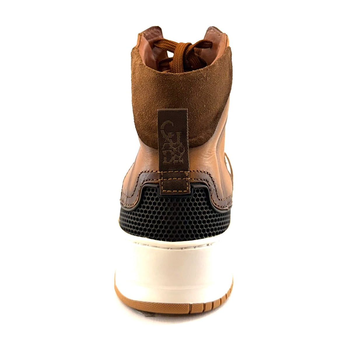 Sneakers tipo botin para caballero en piel genuina de bovino