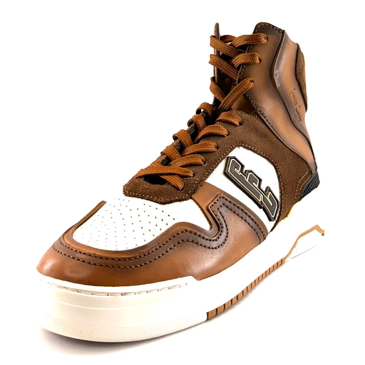 Sneakers tipo botin para caballero en piel genuina de bovino