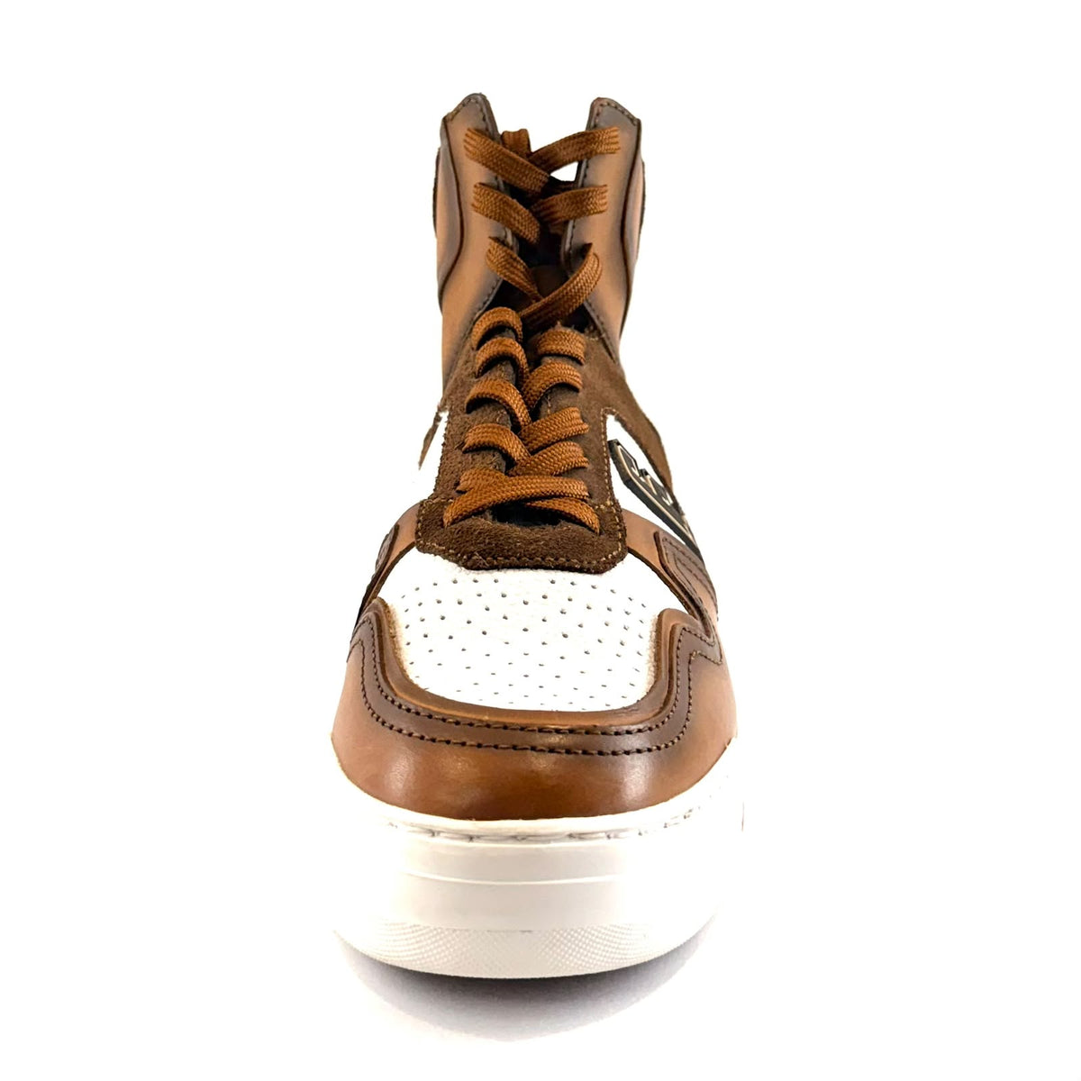 Sneakers tipo botin para caballero en piel genuina de bovino