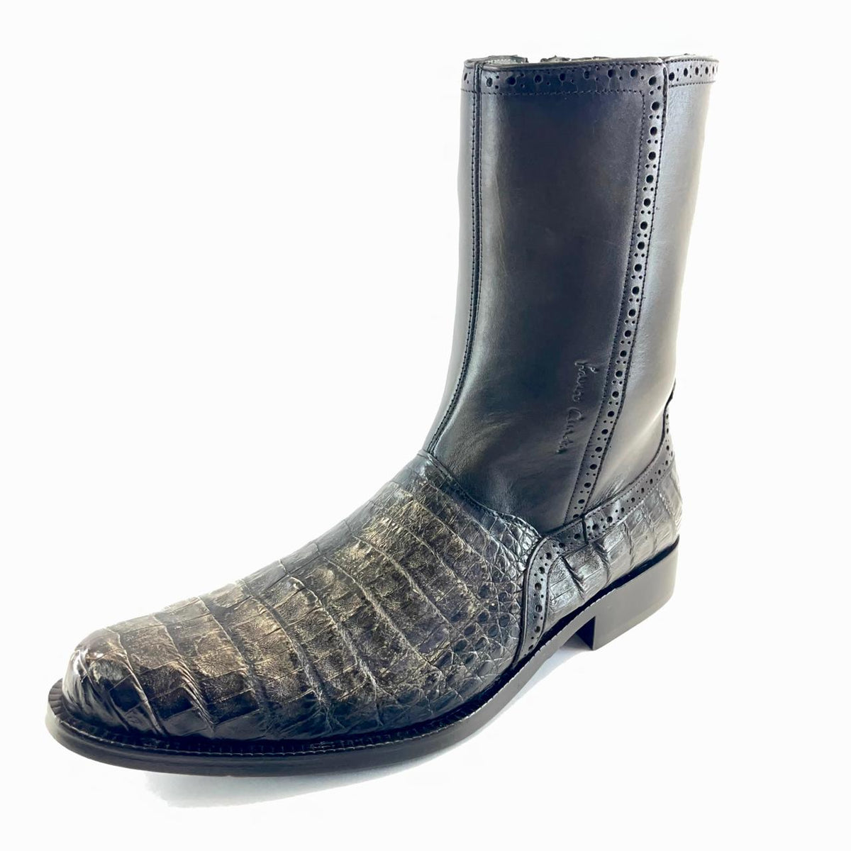 Botin de vestir en piel genuina de caimán