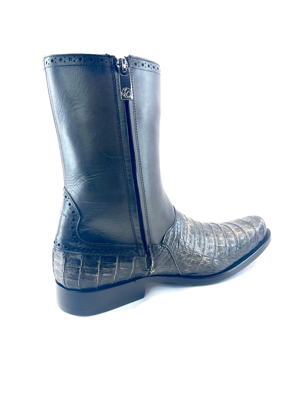 Botin de vestir en piel genuina de caimán