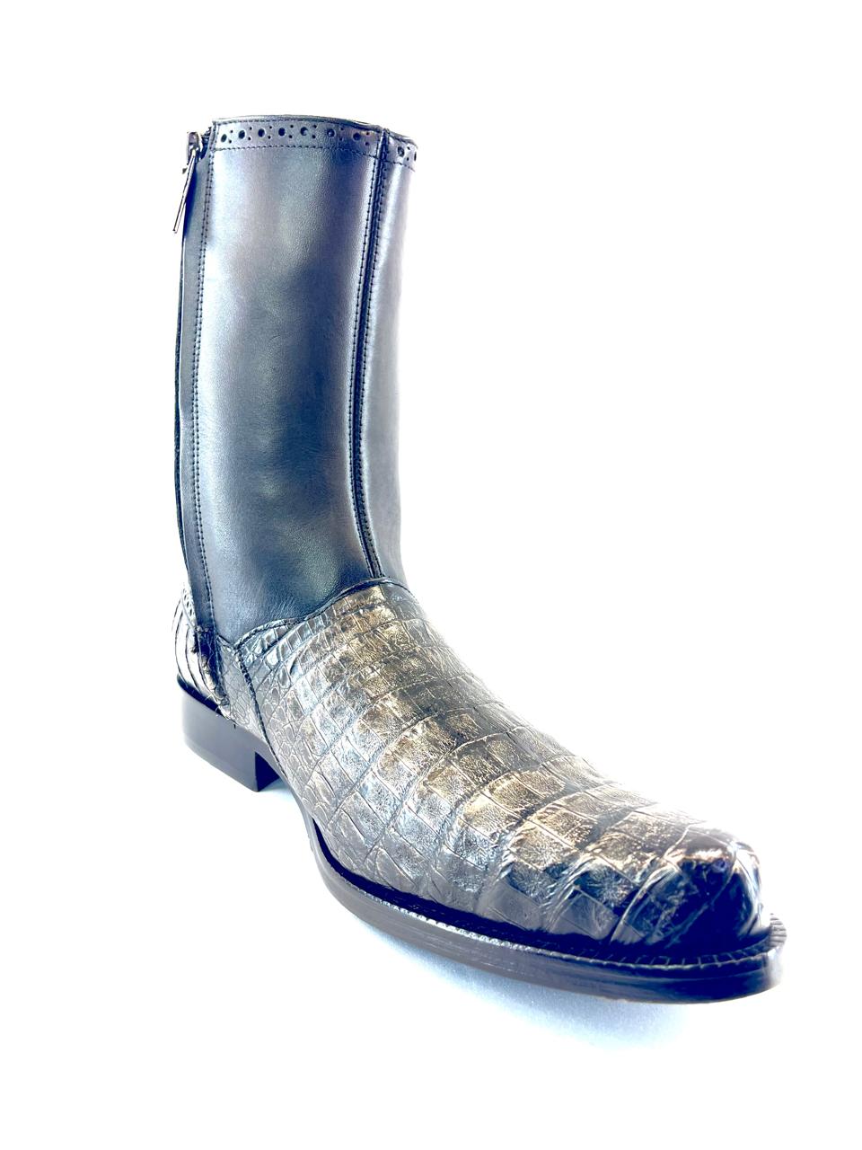 Botin de vestir en piel genuina de caimán