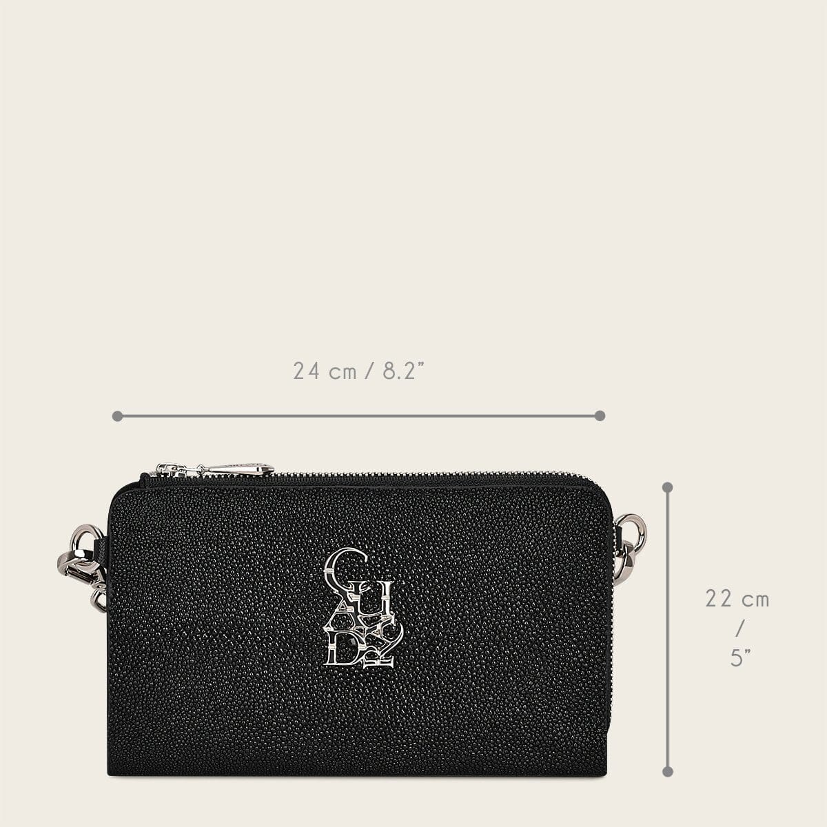 Cartera en piel genuina de mantarraya para dama