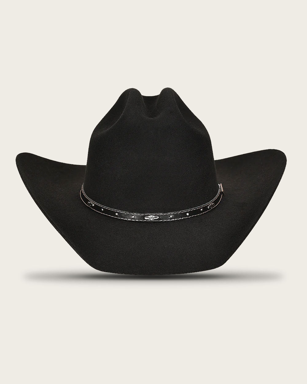 Sombrero vaquero Monterrey negro de lana merino 100 % premium