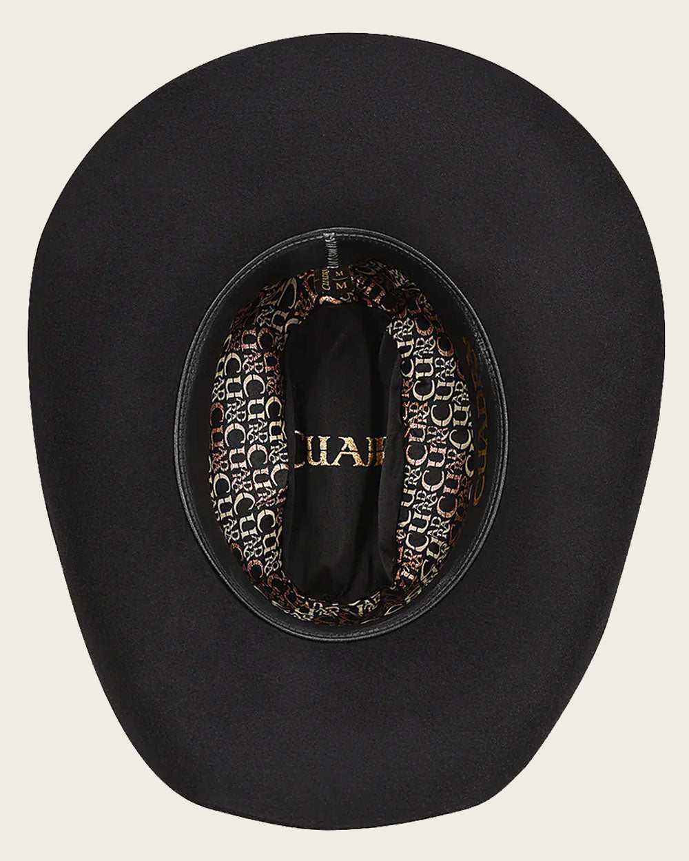 Sombrero vaquero Monterrey negro de lana merino 100 % premium