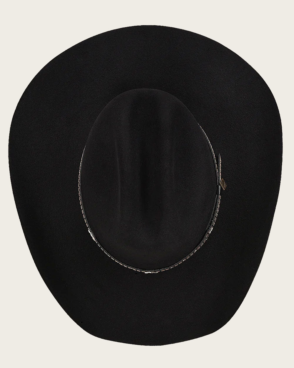 Sombrero vaquero Monterrey negro de lana merino 100 % premium