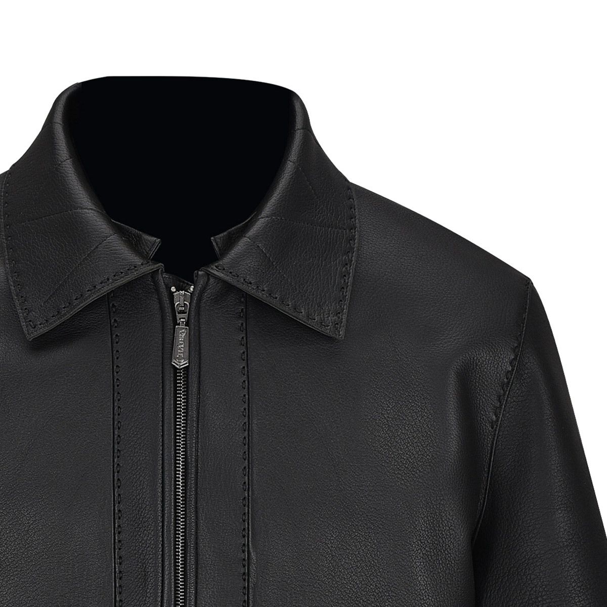 H277COC - Cazadora acolchada de piel de borrego casuales fashion CAFE Cuadra para hombre