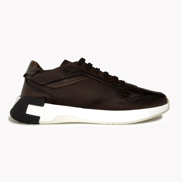 Tenis para caballero en piel genuina de alligator