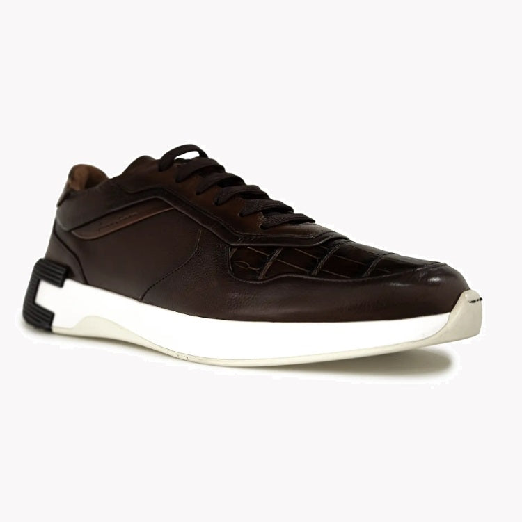 Tenis para caballero en piel genuina de alligator