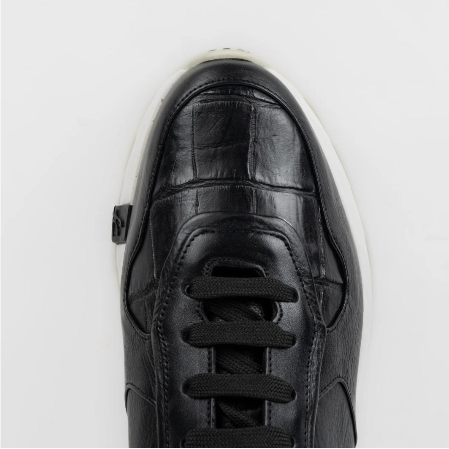 Tenis para caballero en piel genuina de alligator