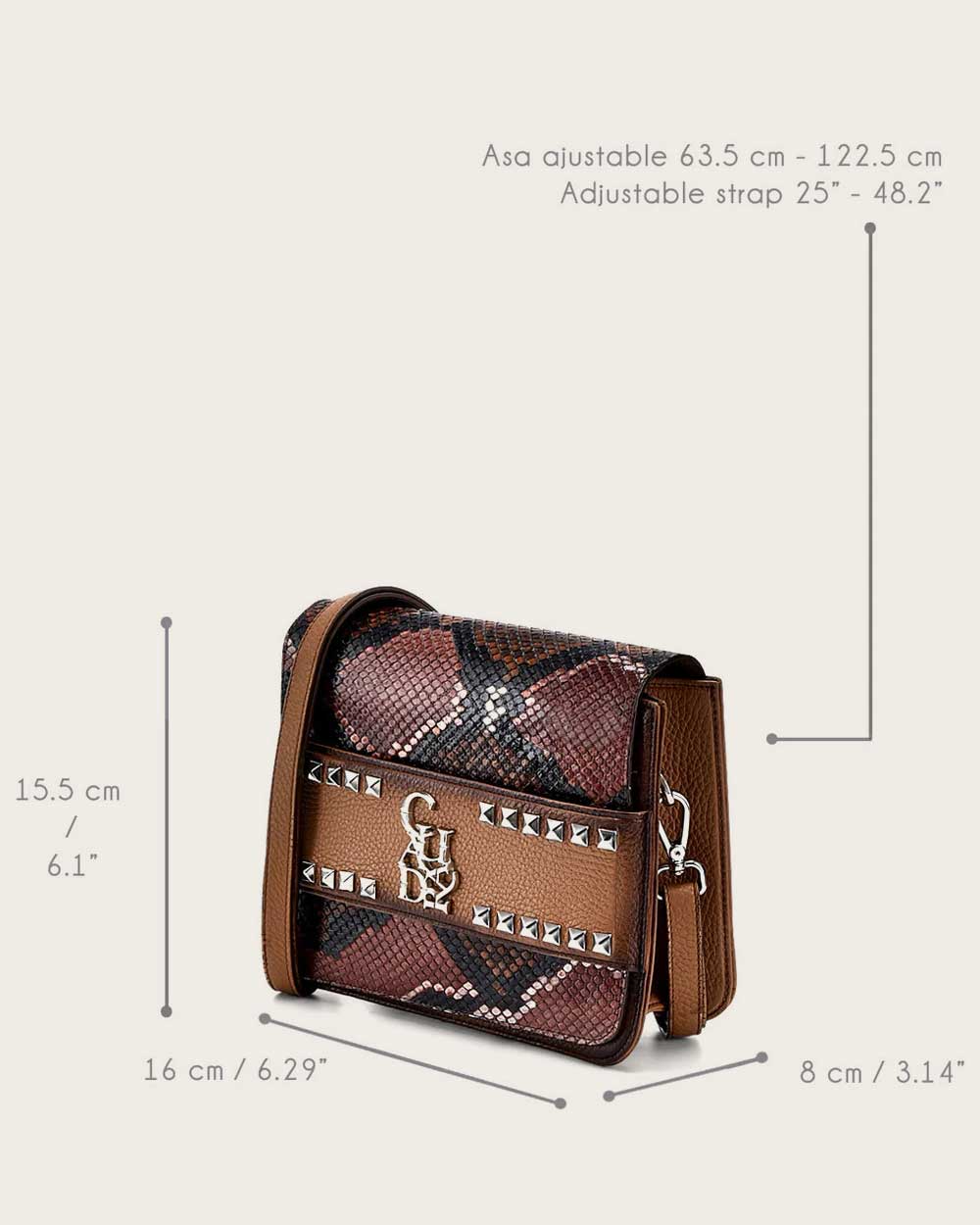 Bolso tote de piel de pitón