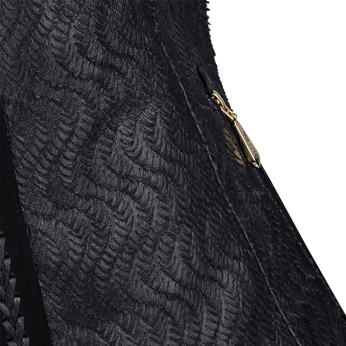 Cuadra - Chaleco cuadra de piel con tachuelas vestido NEGRO de de vestir fashion para mujer